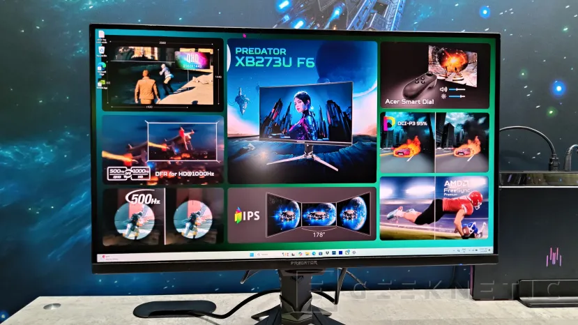 Geeknetic Los 1.000 Hz ya están aquí: Así es el nuevo monitor gaming Predator XB273U F6 con modo dual 1