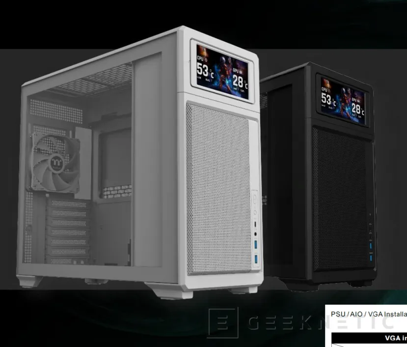 Geeknetic Thermaltake añade cajas de mini y media torre con elegantes frontales en madera 3