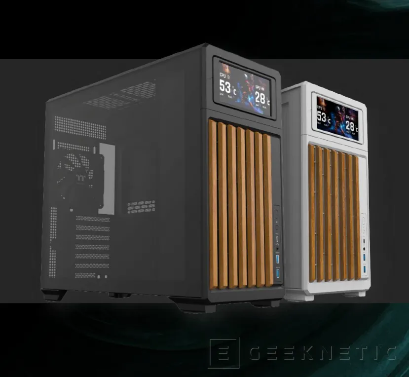 Geeknetic Thermaltake añade cajas de mini y media torre con elegantes frontales en madera 5