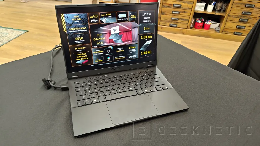Geeknetic El nuevo ASUS TUF GAMING A14 viene con el AMD Ryzen AI 9 H 465 y una NVIDIA RTX 5060 1