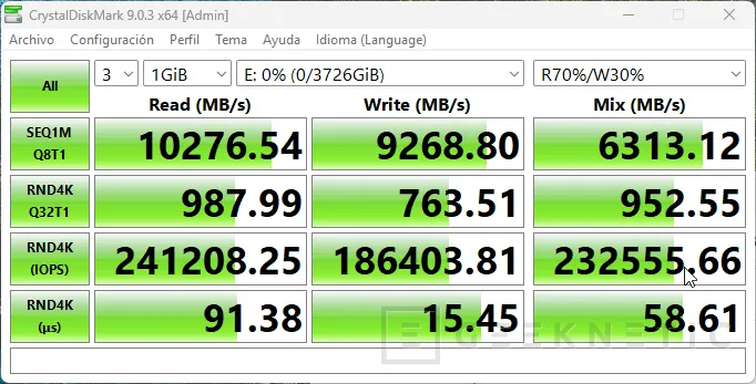 Geeknetic KIOXIA EXCERIA G3 4TB Review, 10.000MB/s y 4TB de QLC para alta densidad y PCIe 5.0 en la gama de entrada de Kioxia 15