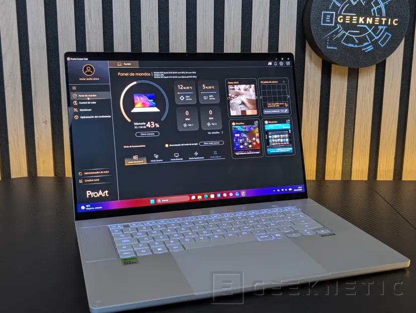 Geeknetic ASUS ProArt P16 H7607BA Review: con NVIDIA RTX Spark y 128 GB, un portátil para trabajar con IA en local sin depender de la nube 64