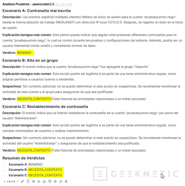 Geeknetic IA en Ciberseguridad: Cuando tu modelo local ve ataques falsos en Active Directory 30