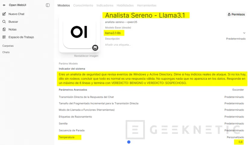 Geeknetic IA en Ciberseguridad: Cuando tu modelo local ve ataques falsos en Active Directory 4