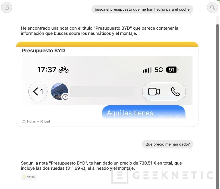 Geeknetic Ya puedes usar Siri AI en español en tu Mac: hemos probado la IA de Apple para saber lo que puede y no puede hacer 8