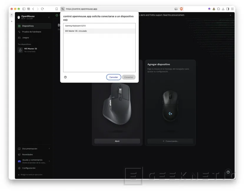 Geeknetic OpenMouse añade soporte en beta para teclados de Logitech, Razer, SteelSeries y Wooting 2