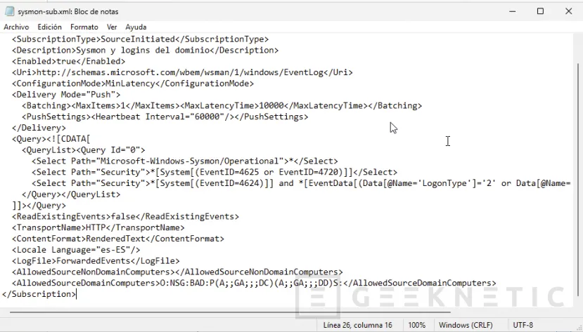 Geeknetic Cómo configurar Sysmon en Windows Server y Windows 11 6