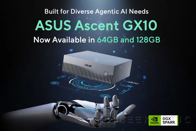Geeknetic ASUS añade un modelo con 64 GB a su gama Ascent GX10 basada en la plataforma DGX Spark de NVIDIA 1