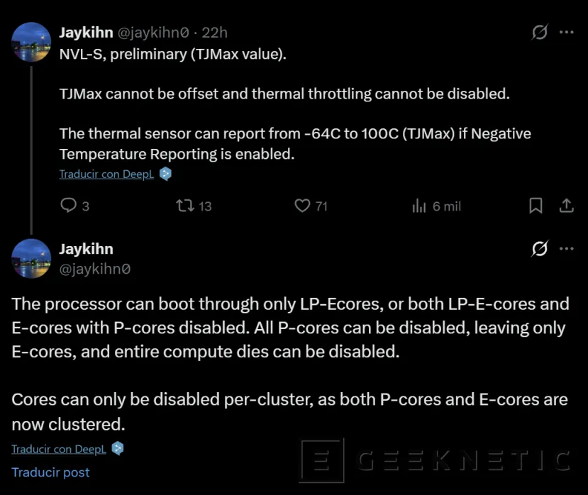 Geeknetic El Intel Nova Lake más potente con 52 núcleos tendrá un consumo de hasta 700 W 2
