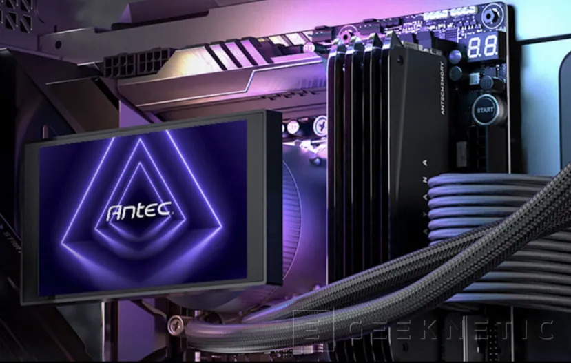 Geeknetic La nueva RL AiO Antec Vortex View 360 tiene una pantalla de 5 pulgadas en el cabezal que podrás girar y orientar sin herramientas 1