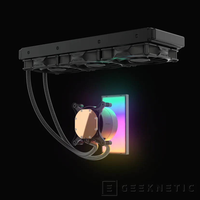 Geeknetic La nueva RL AiO Antec Vortex View 360 tiene una pantalla de 5 pulgadas en el cabezal que podrás girar y orientar sin herramientas 2