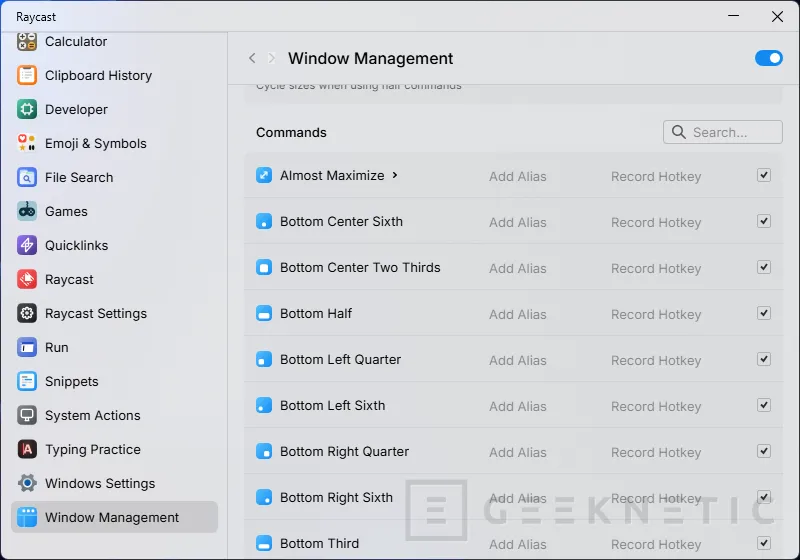 Geeknetic Raycast llega a Windows: así es la herramienta definitiva para olvidar el ratón y disparar tu eficiencia 4