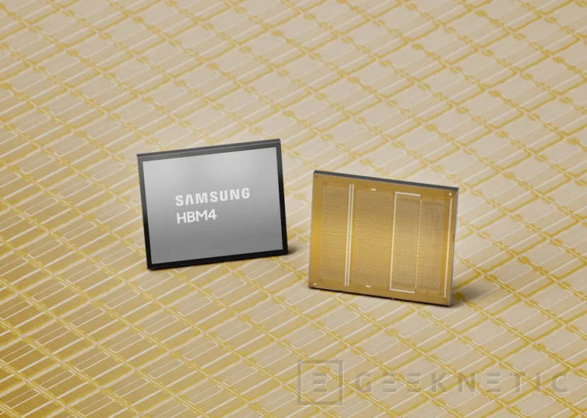 Geeknetic Samsung comienza la fabricación en masa de su memoria HBM4, hasta 13 Gbps por pin, 3,3 TB/s de ancho de banda y 36 GB de capacidad 2