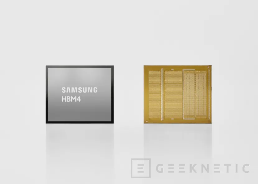 Geeknetic Samsung comienza la fabricación en masa de su memoria HBM4, hasta 13 Gbps por pin, 3,3 TB/s de ancho de banda y 36 GB de capacidad 1