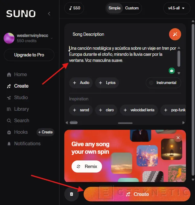 Geeknetic Suno AI: así puedes usar la inteligencia artificial para crear canciones realistas con música y voz 3