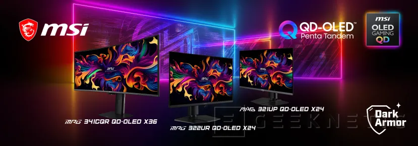 Geeknetic MSI refuerza sus monitores QD-OLED de 2026 con la tecnología Penta Tandem 1