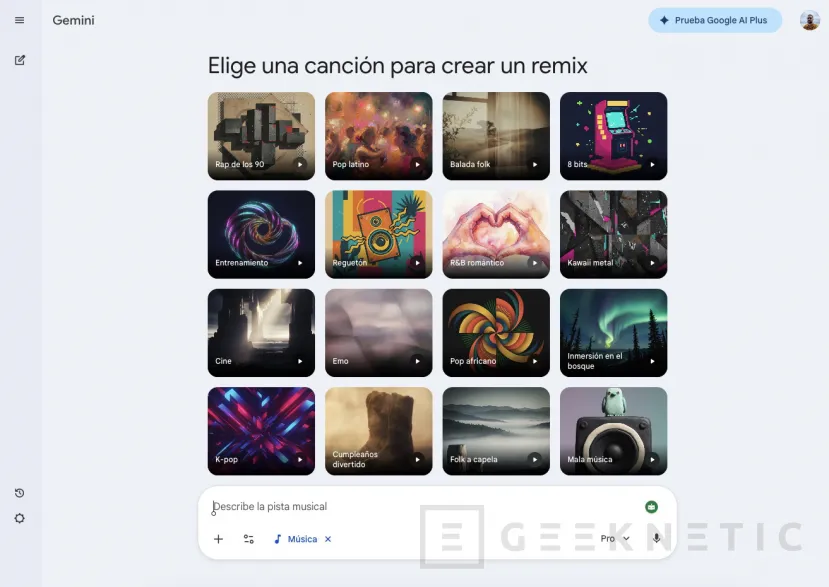 Geeknetic Cómo generar canciones con la IA de Gemini desde el PC o el móvil 2