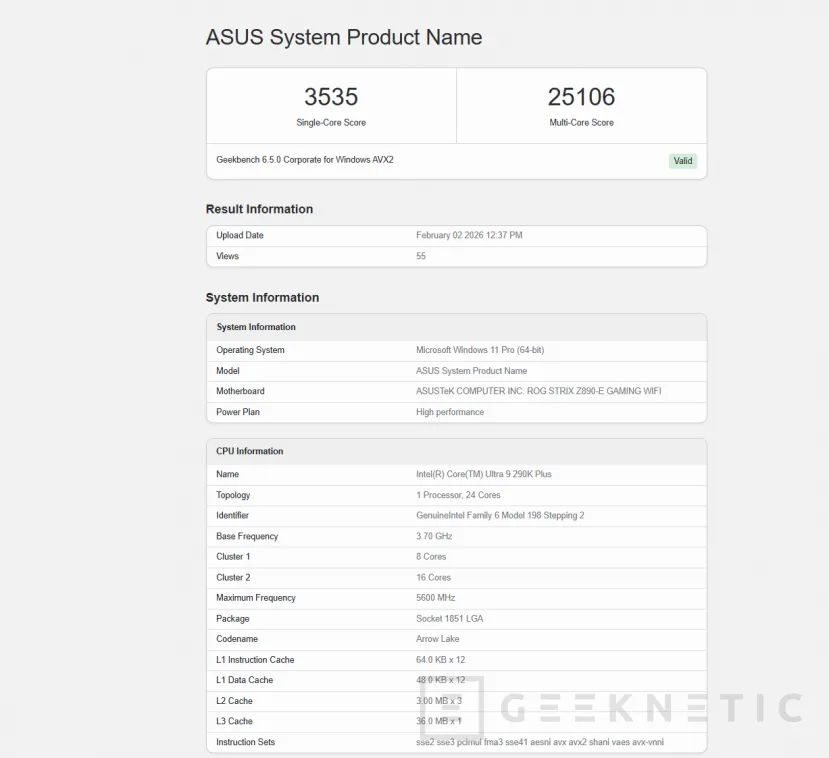 Geeknetic El Intel Core Ultra 9 290K Plus ofrecerá un 10% más de rendimiento que el 285K 1