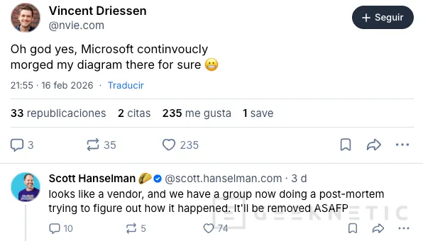 Geeknetic El arte del AI slop: Microsoft usa la IA para plagiar y destrozar un famoso diagrama de Git 3
