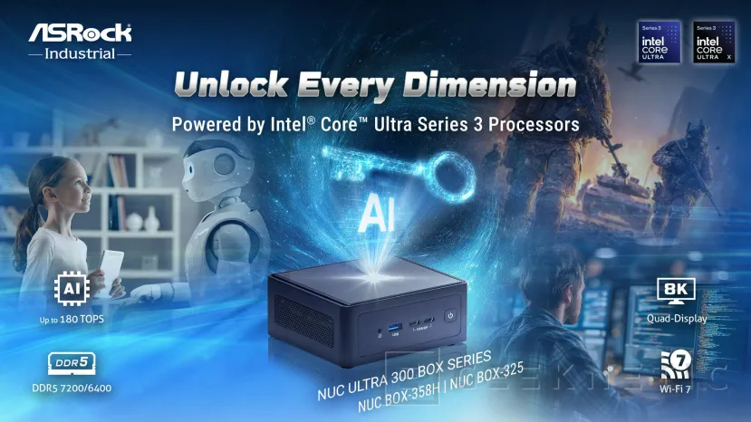 Geeknetic ASRock ofrece MiniPCs para empresas y entornos industriales con los nuevos Intel Core Ultra 3 Series 1