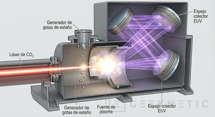 Geeknetic ASML ha conseguido aumentar la potencia de sus máquinas EUV. Serán capaces de fabricar un 50% más de chips en 2030 1