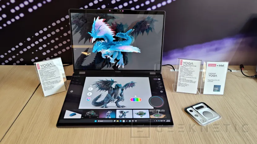 Geeknetic Doble pantalla con 3D sin gafas y control por gestos, así es el nuevo Lenovo Yoga Book Pro 3D 2