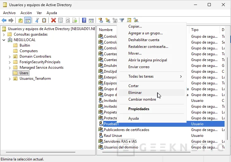 Geeknetic ¿Borrado Accidental o Sabotaje? Cómo dominar la Papelera de Reciclaje de Active Directory 1