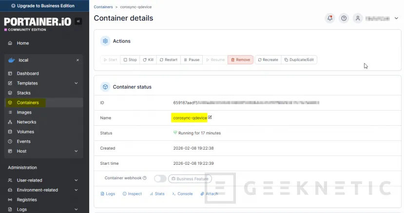 Geeknetic Cómo conseguir Quorum en Proxmox usando Corosync desde un Docker en un NAS 6