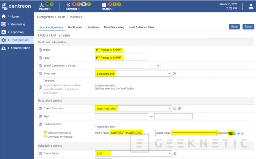 Geeknetic Cómo Integrar un Firewall Fortigate en Centreon Paso a Paso 17