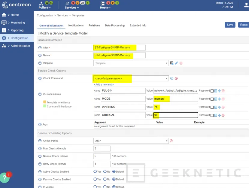 Geeknetic Cómo Integrar un Firewall Fortigate en Centreon Paso a Paso 8
