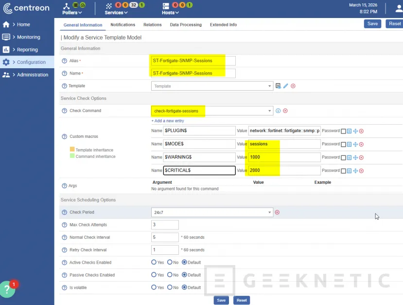 Geeknetic Cómo Integrar un Firewall Fortigate en Centreon Paso a Paso 10