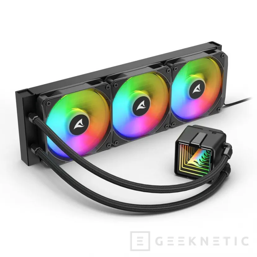 Geeknetic Sharkoon entra en la batalla de la refrigeración líquida con la S100 ARGB, una AIO de 360 mm pensada para equipos exigentes 3