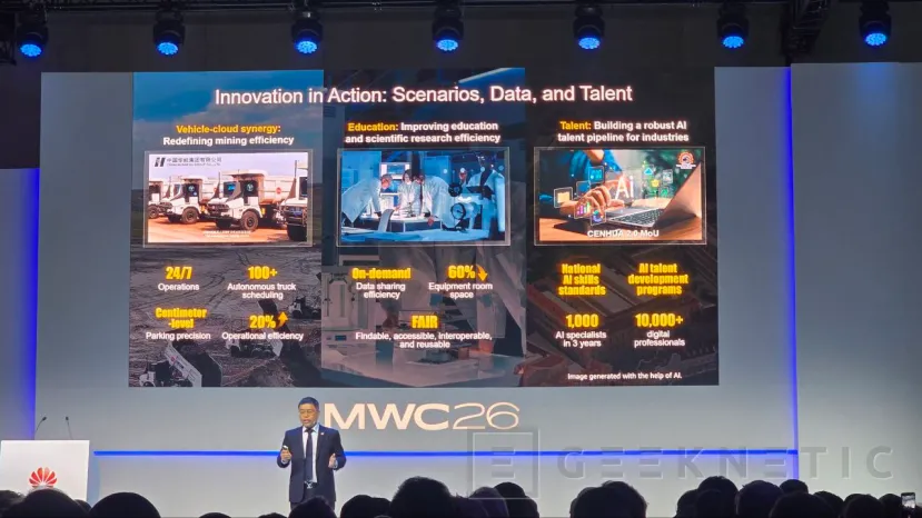 Geeknetic HUAWEI impulsa 115 casos reales de IA en el MWC 2026 y define los tres grandes saltos de la inteligencia artificial 3