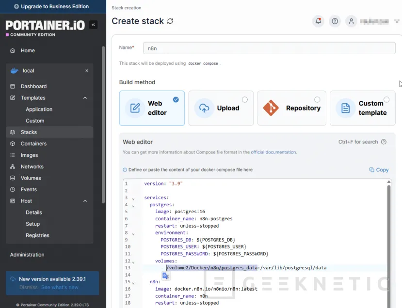 Geeknetic Introducción a n8n: Conceptos claves e Instalación con Docker Compose 3