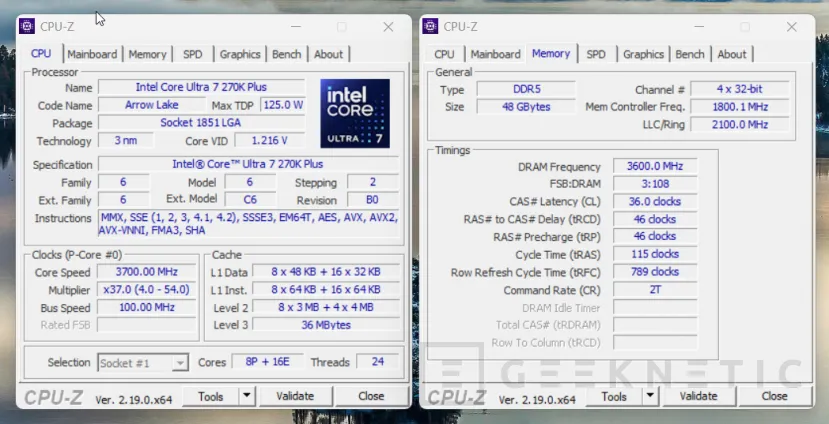 Geeknetic Intel Core Ultra 7 270K Plus Review 7
