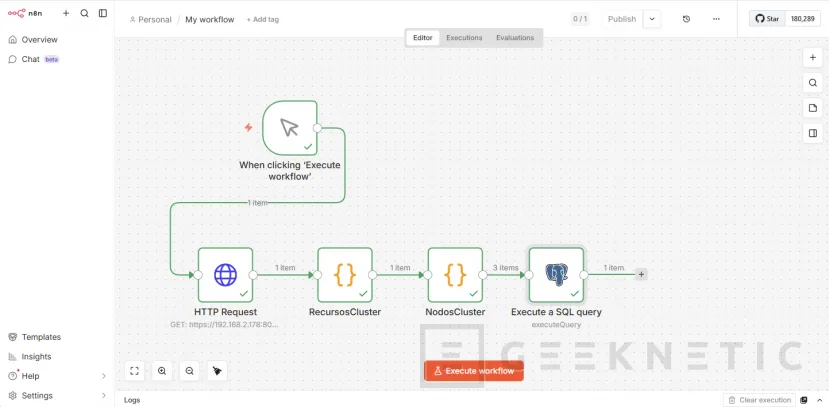 Geeknetic Cómo usar n8n para sacar el inventario de un clúster Proxmox 31