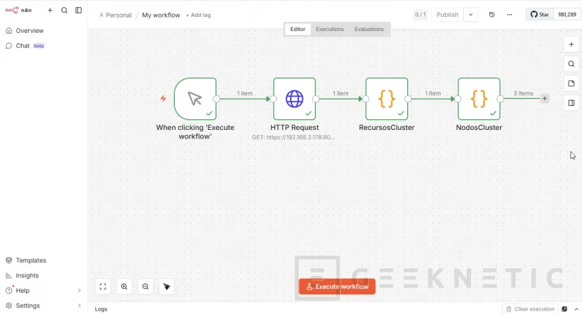 Geeknetic Cómo usar n8n para sacar el inventario de un clúster Proxmox 26