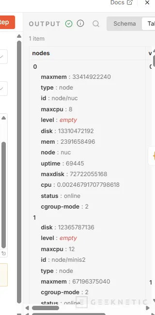 Geeknetic Cómo usar n8n para sacar el inventario de un clúster Proxmox 24