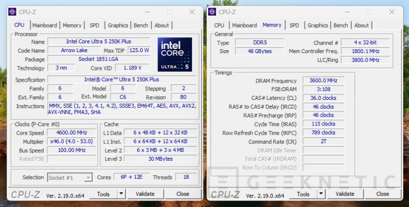 Geeknetic Intel Core Ultra 5 250K Plus Review 6