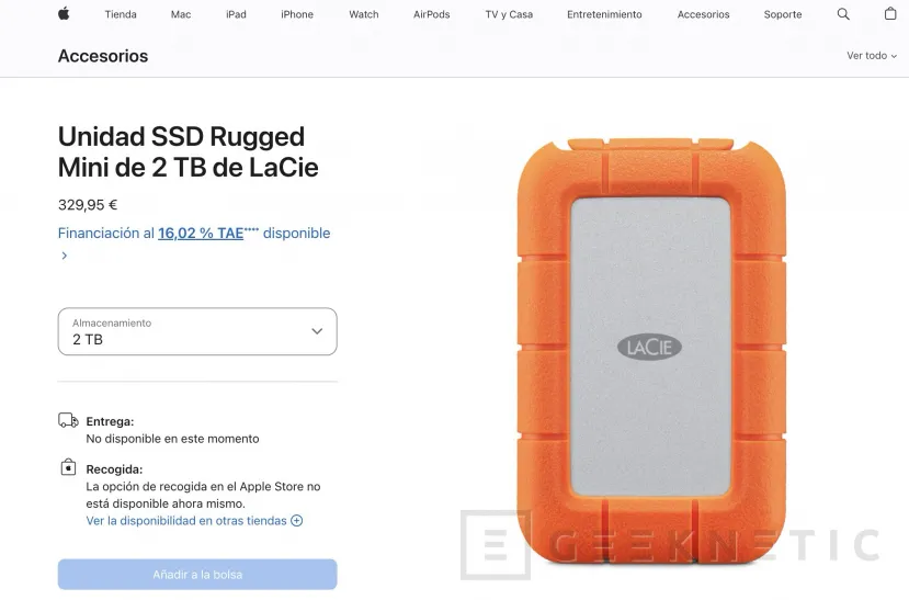 Geeknetic La fiebre de los centros de datos de IA ha triplicado el precio del almacenamiento externo en las tiendas Apple 1