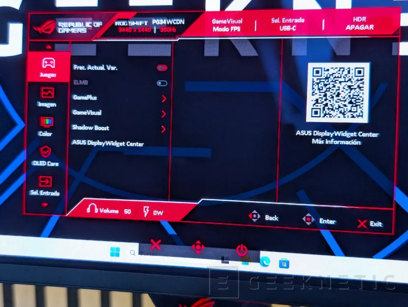 Geeknetic ASUS ROG Swift OLED PG34WCDN review: el mejor monitor gaming que hemos probado, ultrapanorámico, QD-OLED y 360 Hz 18