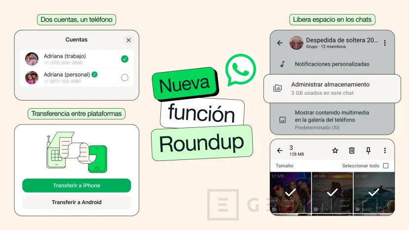 Geeknetic WhatsApp añade más control sobre el almacenamiento, soporte para dos cuentas en iPhone y transferencias de chat más amplias 1