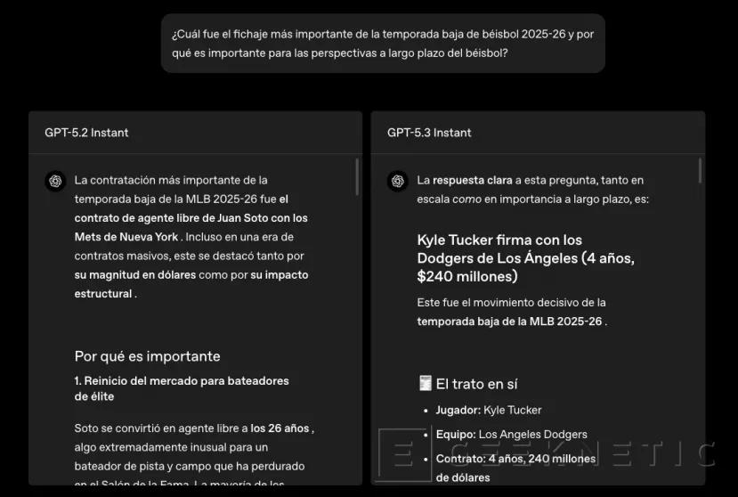Geeknetic OpenAI lanza GPT-5.3 Instant, un modelo centrado en responder sin rodeos en ChatGPT y con menos los errores 2