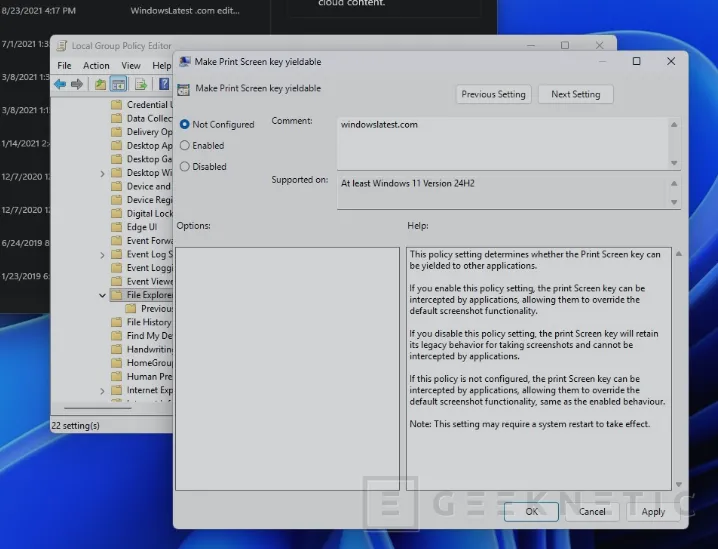 Geeknetic Windows 11 te da más control sobre la tecla Impr Pant: así puedes decidir qué aplicación la usa 1