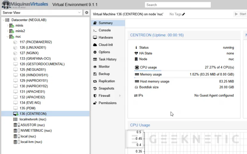 Geeknetic Cómo Instalar Centreon Appliance en Proxmox sin complicarse 15