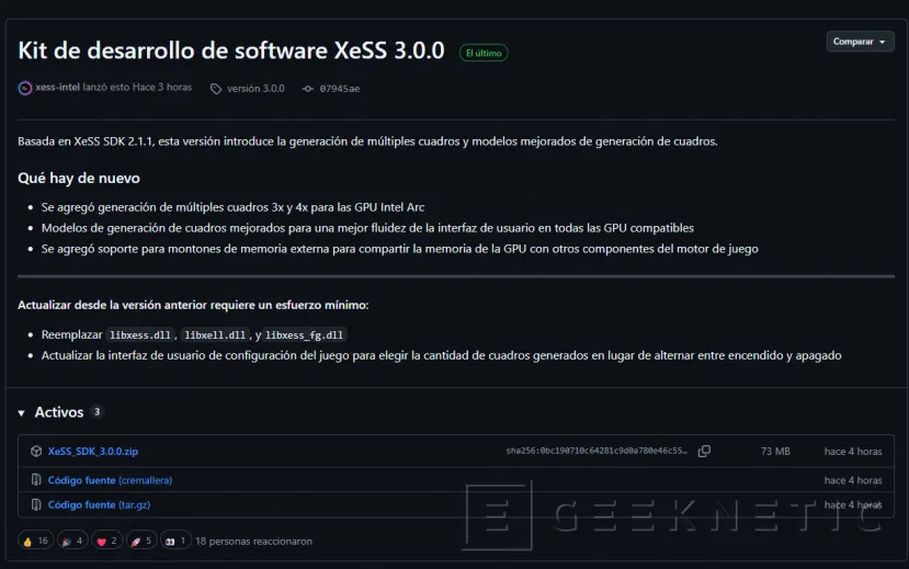 Geeknetic Intel lanza el SDK de XeSS 3.0 con Generación Múltiple de Fotogramas, pero no libera su código fuente 2
