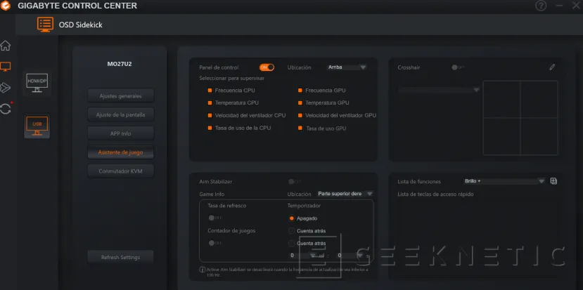 Geeknetic Gigabyte MO27U2 Review: el QD-OLED más barato que hemos probado ofrece un panel 4K y 240Hz 14
