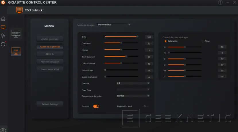 Geeknetic Gigabyte MO27U2 Review: el QD-OLED más barato que hemos probado ofrece un panel 4K y 240Hz 13