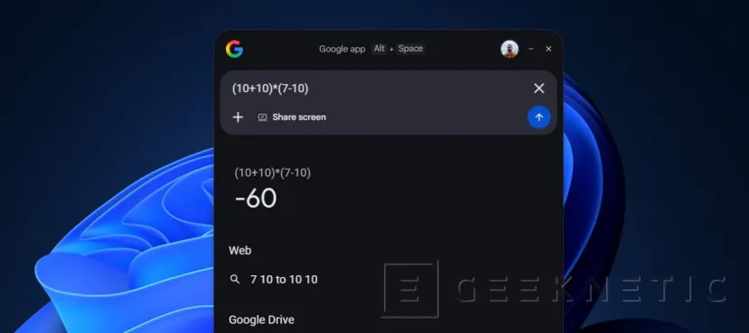Geeknetic Probamos la nueva app de Google para Windows: así funciona la búsqueda que une la IA con tus archivos locales y de Drive 9