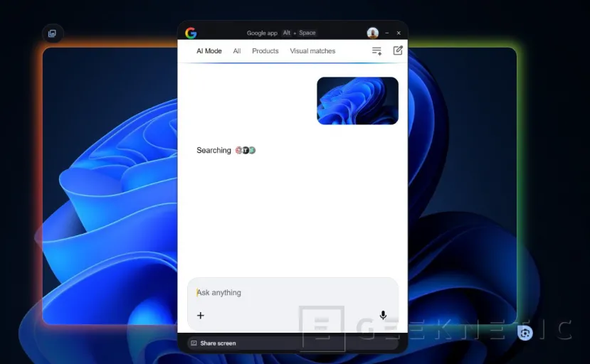 Geeknetic Probamos la nueva app de Google para Windows: así funciona la búsqueda que une la IA con tus archivos locales y de Drive 10